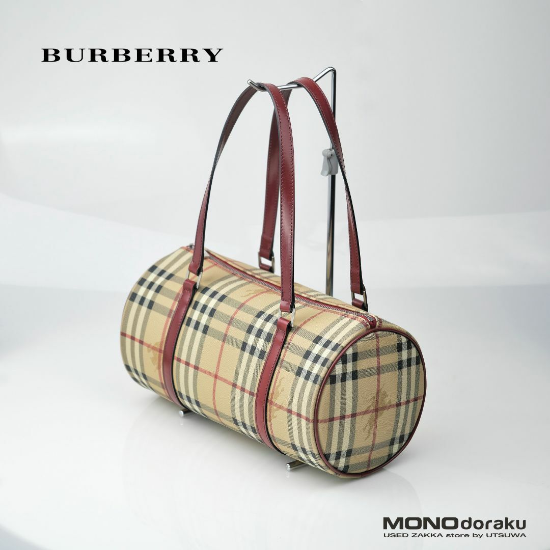 バーバリー ロンドン BURBERRY LONDON 円筒形バッグ ノバチェック