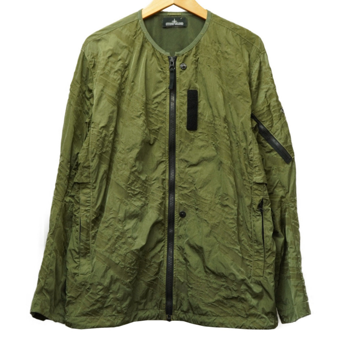 美品 ストーンアイランド シャドウプロジェクト ジップ ボンバー ジャケット ナイロン グリーン サイズM 緑 0119STONE ISLAND メンズ