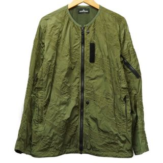 ストーンアイランド(STONE ISLAND)の美品 ストーンアイランド シャドウプロジェクト ジップ ボンバー ジャケット ナイロン グリーン サイズM 緑 0119【中古】STONE ISLAND メンズ(ナイロンジャケット)