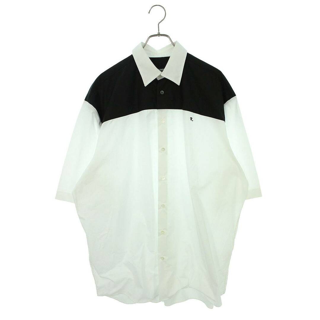 トップスラフシモンズ  222-M292/AMERICANO BICOLOR SHIRT バイカラー半袖シャツ メンズ 48