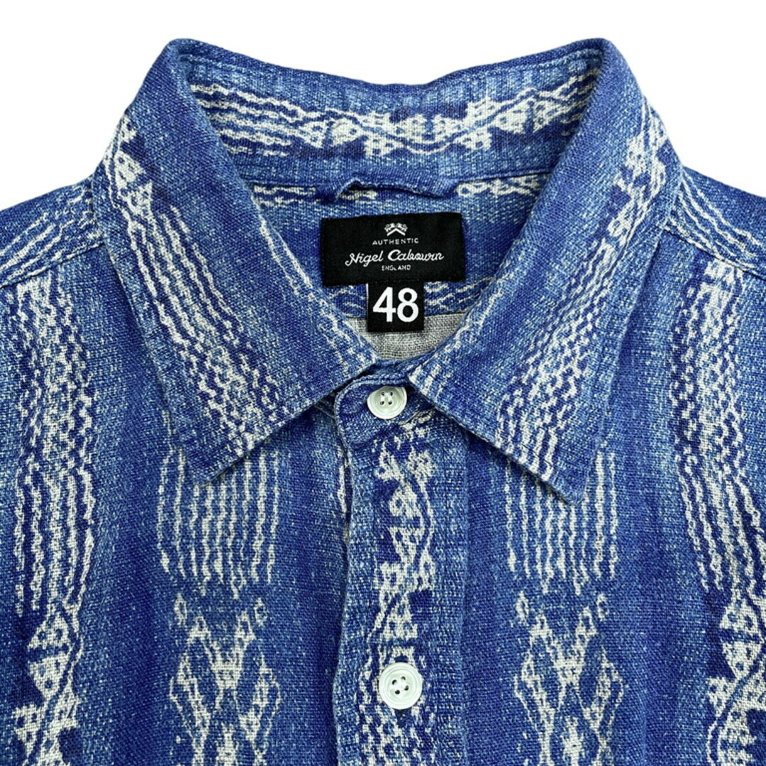 Nigel Cabourn AUTHENTIC 21SS BIG SHIRT PATTERN PRINTED LINEN 長袖