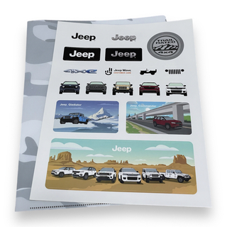 ジープ(Jeep)のJEEP A4ステッカー シール(ノベルティグッズ)