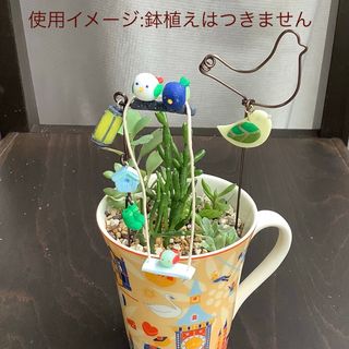 ミニチュア　ガーデン　鳥のピック(その他)