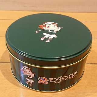 フジヤ(不二家)の不二家アーモンドショコラ缶 アースモンダミンカップデザイン(ノベルティグッズ)