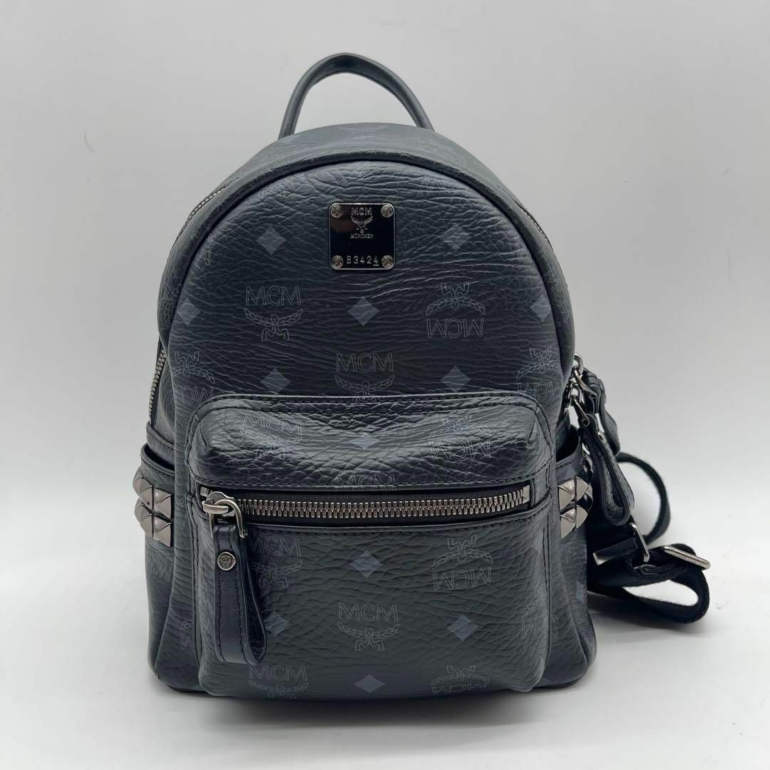 美品✨】MCM ヴィセトス サイドスタッズ リュック バックパック 黒