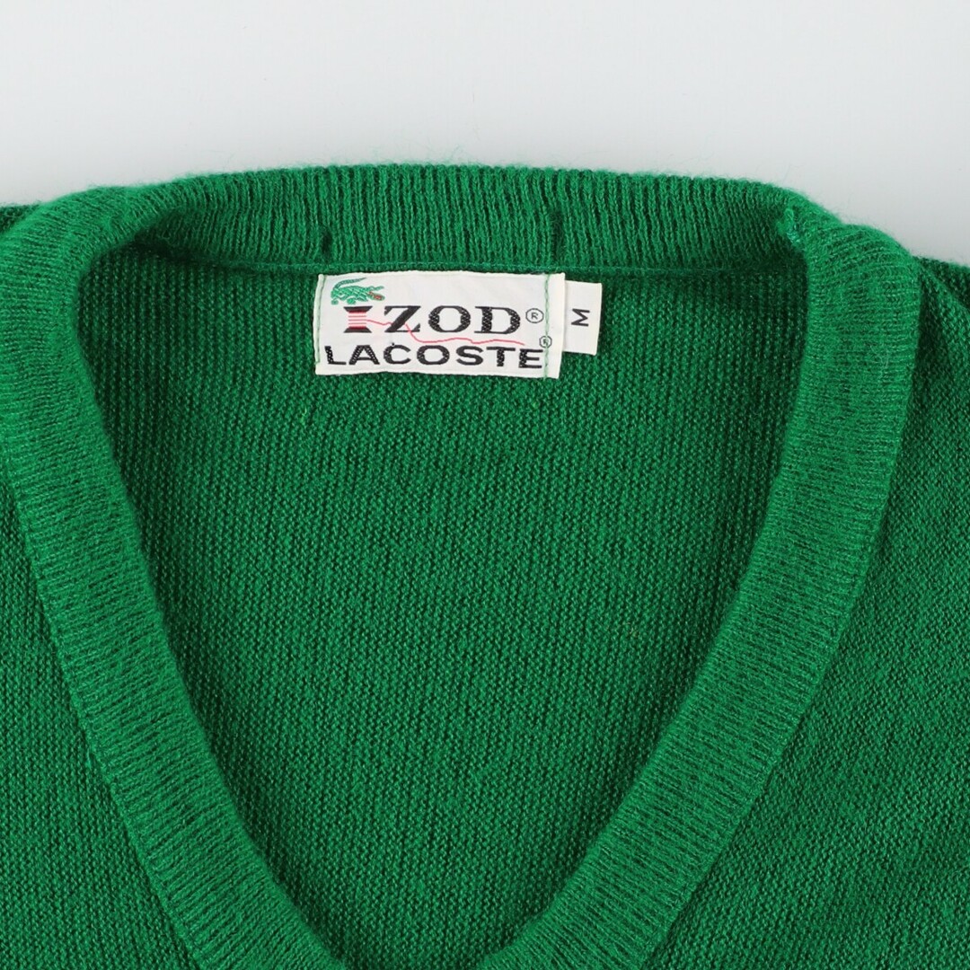 70年代 ラコステ LACOSTE IZOD Vネック アクリルニットセーター メンズXL ヴィンテージ /eaa266658