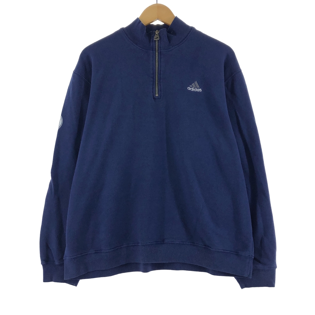 adidas - 古着 アディダス adidas ハーフジップスウェットシャツ