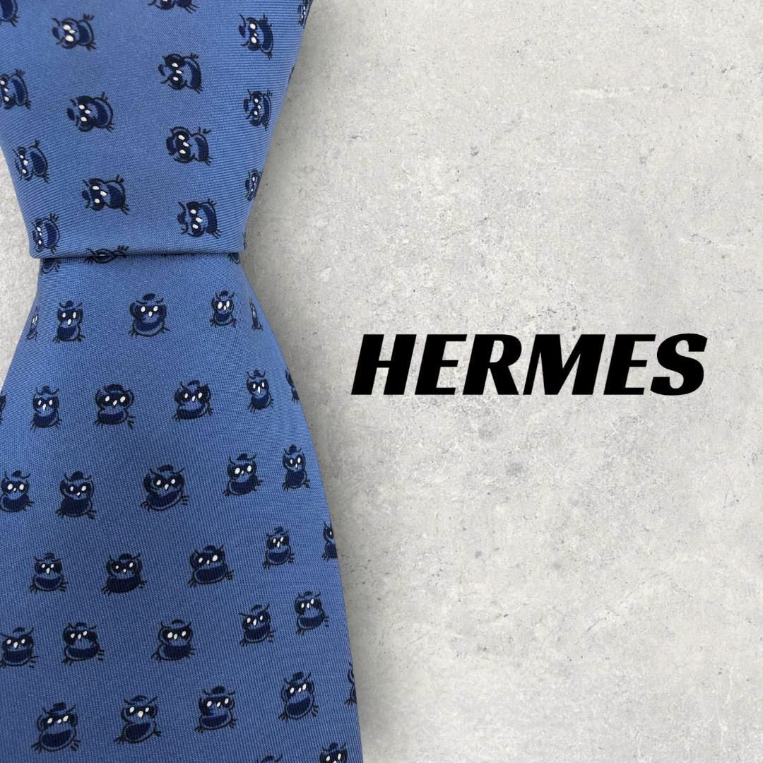 Hermes - 【5093】美品！HERMES エルメス ネクタイ アニマル柄.の通販