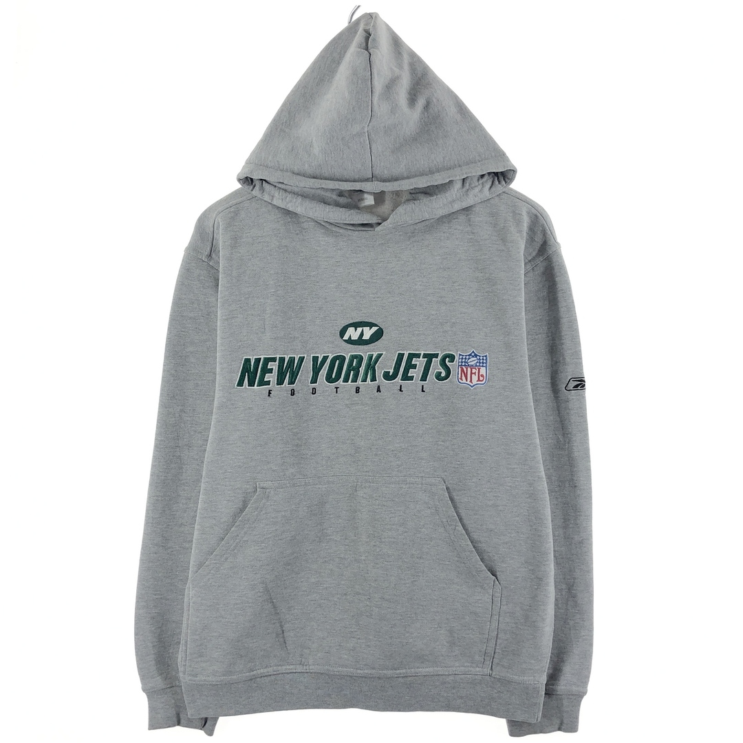 古着 リーボック Reebok NFL NEW YORK JET's ニューヨークジェッツ スウェットプルオーバーパーカー メンズL  /eaa370040 | フリマアプリ ラクマ