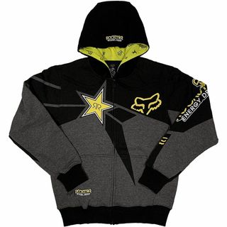 FOX フォックス ロックスターエナジー ジップアップパーカー グレー 2XL(パーカー)