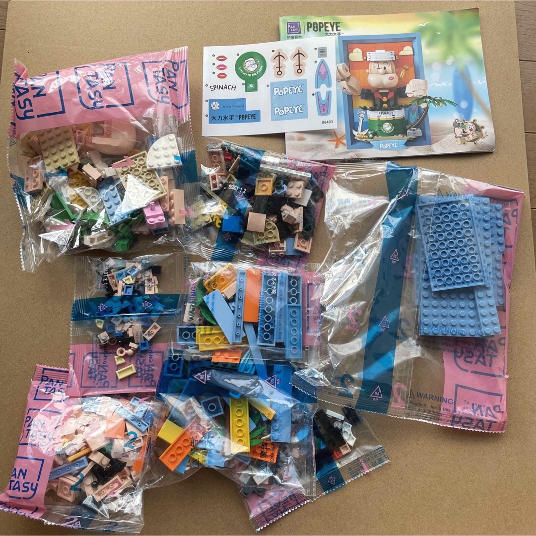 ポパイ&オリブオイル　ブロック2点セット 約1000pcs