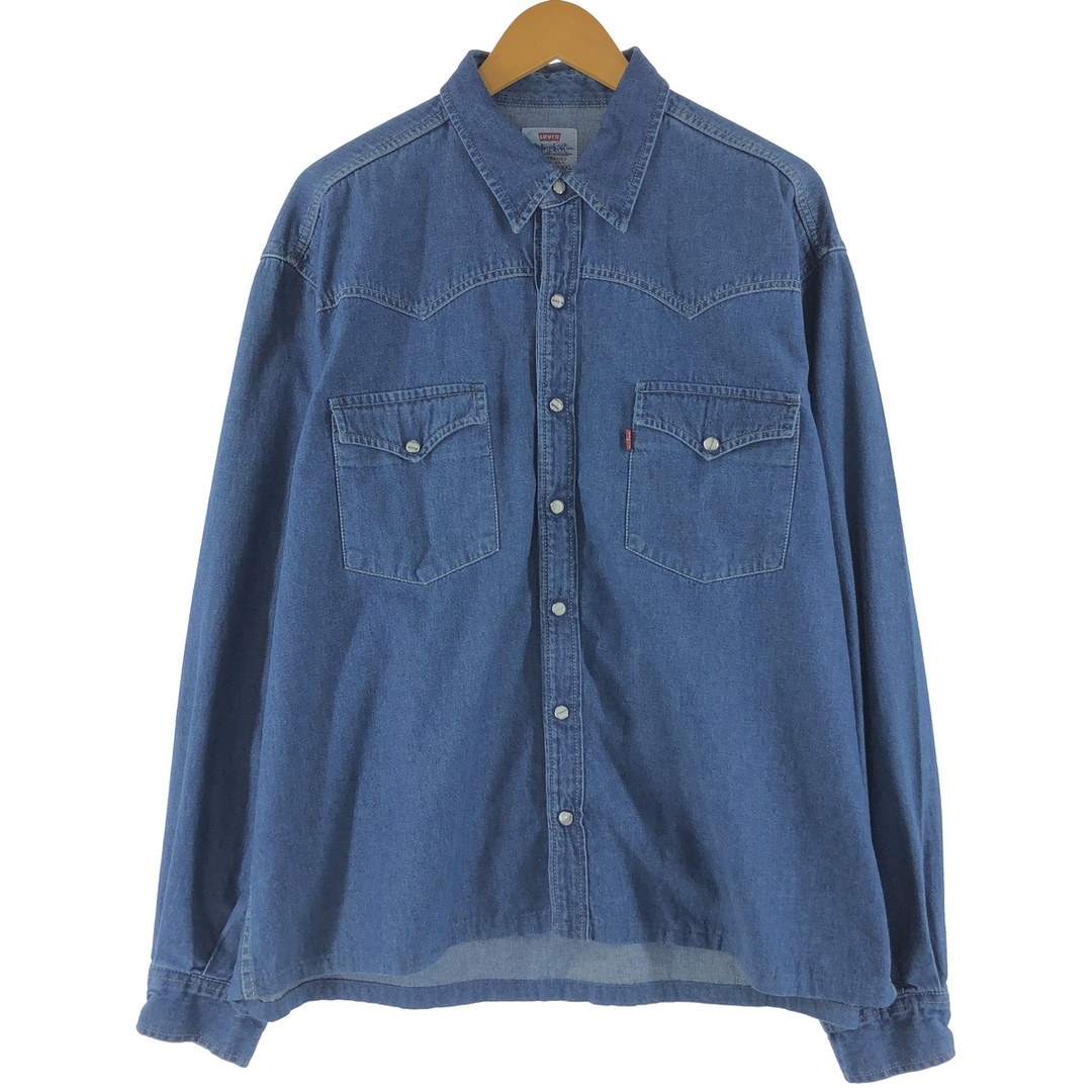 Levi's(リーバイス)の古着 リーバイス Levi's 長袖 デニム ウエスタンシャツ メンズXXL /eaa372136 メンズのトップス(シャツ)の商品写真