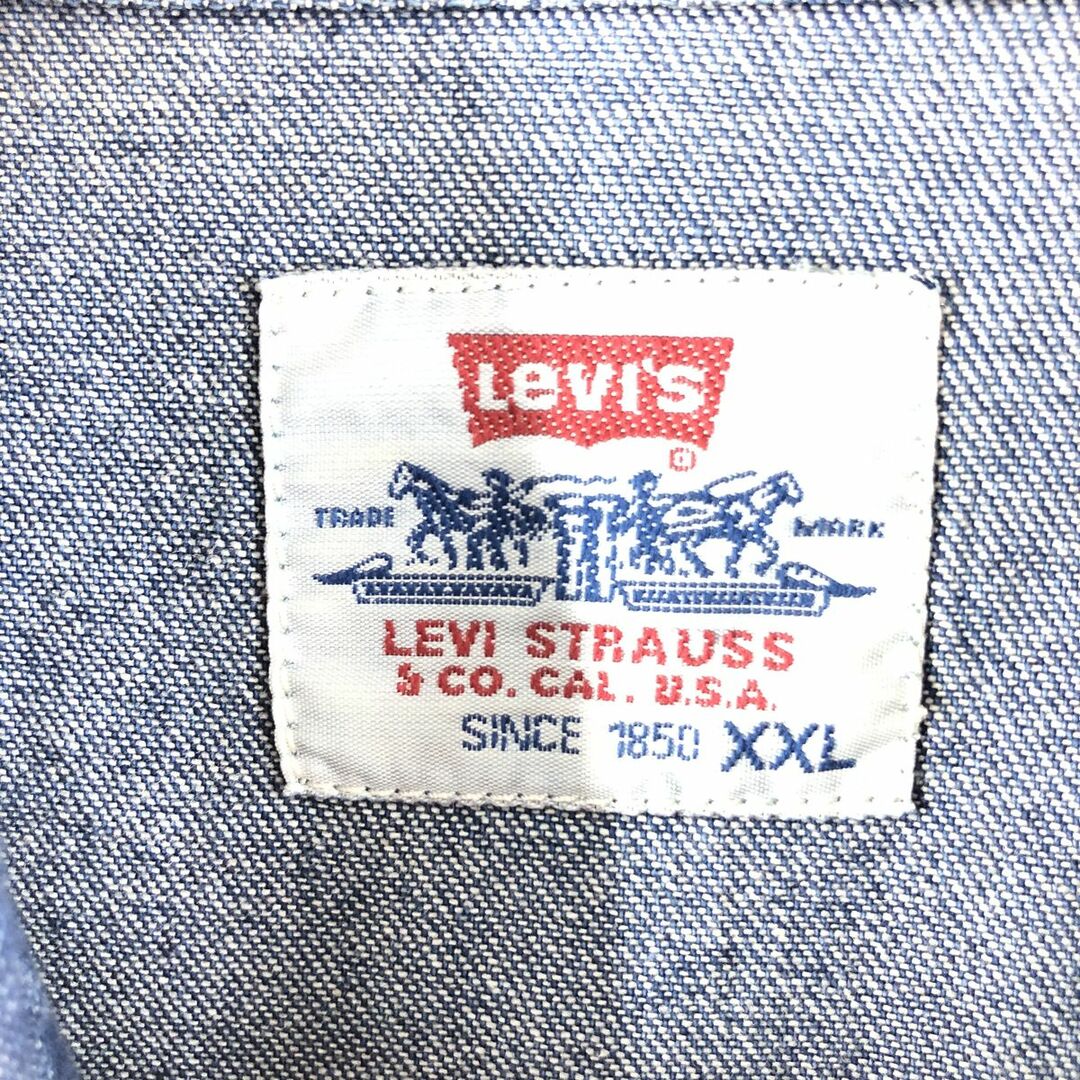 Levi's(リーバイス)の古着 リーバイス Levi's 長袖 デニム ウエスタンシャツ メンズXXL /eaa372136 メンズのトップス(シャツ)の商品写真