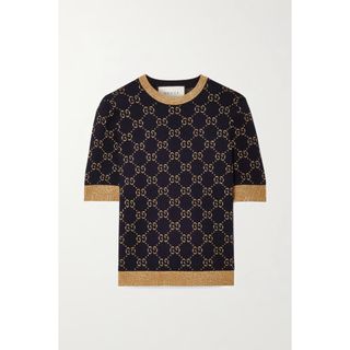 グッチ(Gucci)のGUCCI メタリックジャガードニット(ニット/セーター)