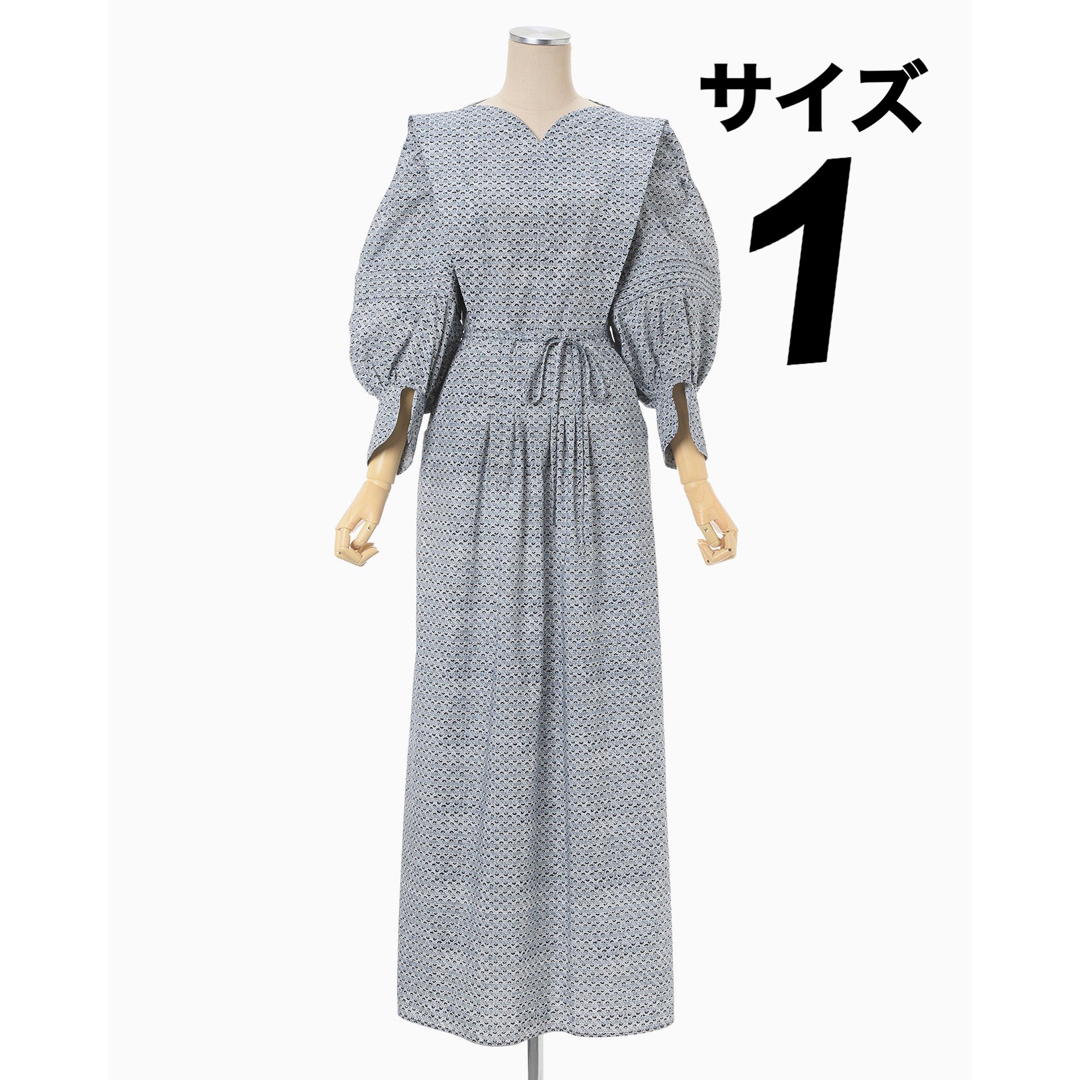 Crane Pattern Hand Printed Dress 鶴ワンピース