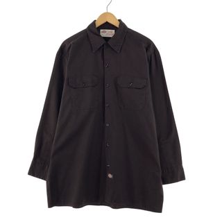 ディッキーズ(Dickies)の古着 ディッキーズ Dickies 長袖 ワークシャツ メンズXL /eaa368173(シャツ)