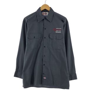 ディッキーズ(Dickies)の古着 ディッキーズ Dickies 長袖 ワークシャツ メンズL /eaa370686(シャツ)