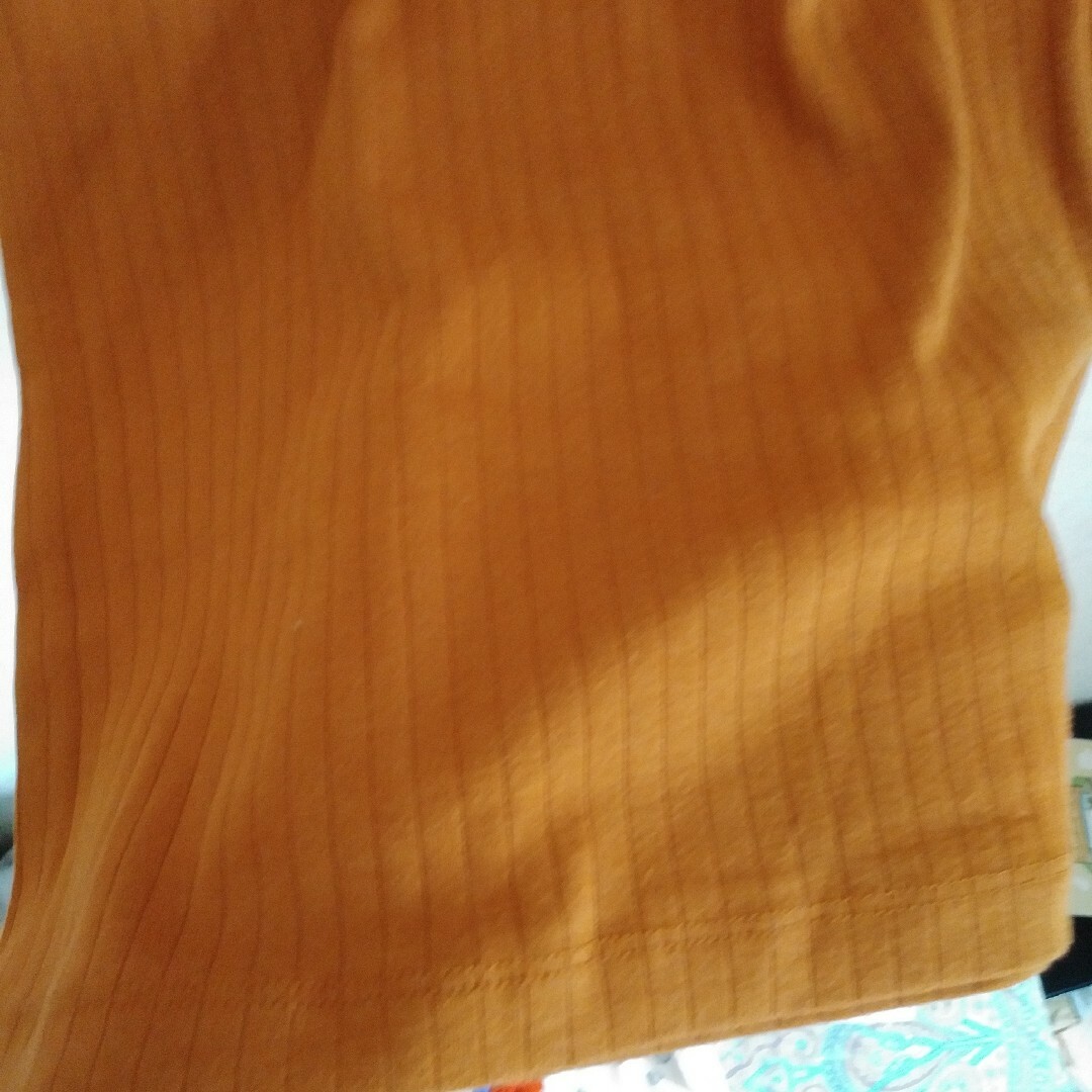 UNIQLO(ユニクロ)のユニクロ 七分袖カットソー ブラウン Lサイズ レディースのトップス(カットソー(長袖/七分))の商品写真