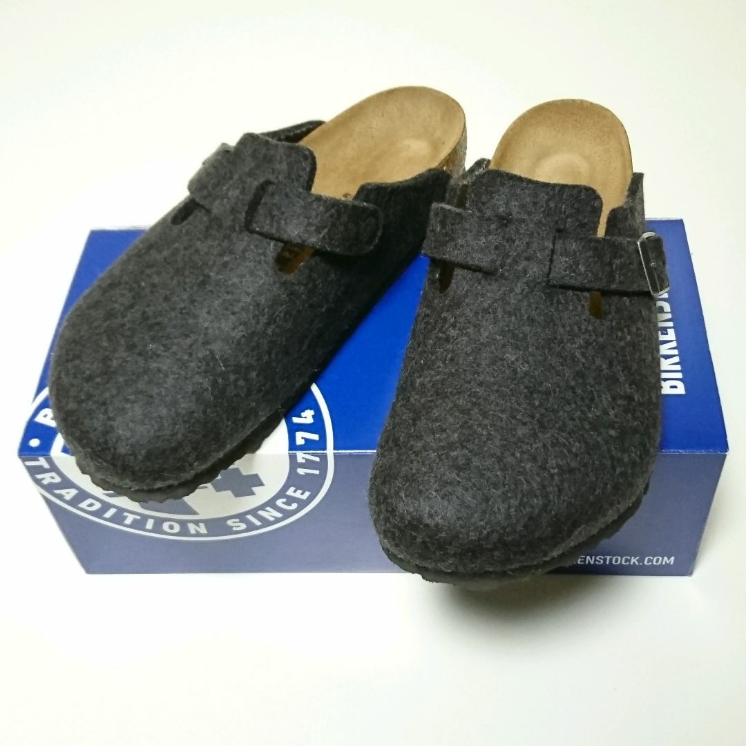 BIRKENSTOCK ボストン ウールフェルト サンダル 25.0cm グレー