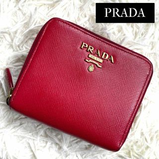 プラダ(PRADA)の⋟美品⋞ 入手困難 / プラダ ラウンドジップウォレット 1ML036 レッド(財布)