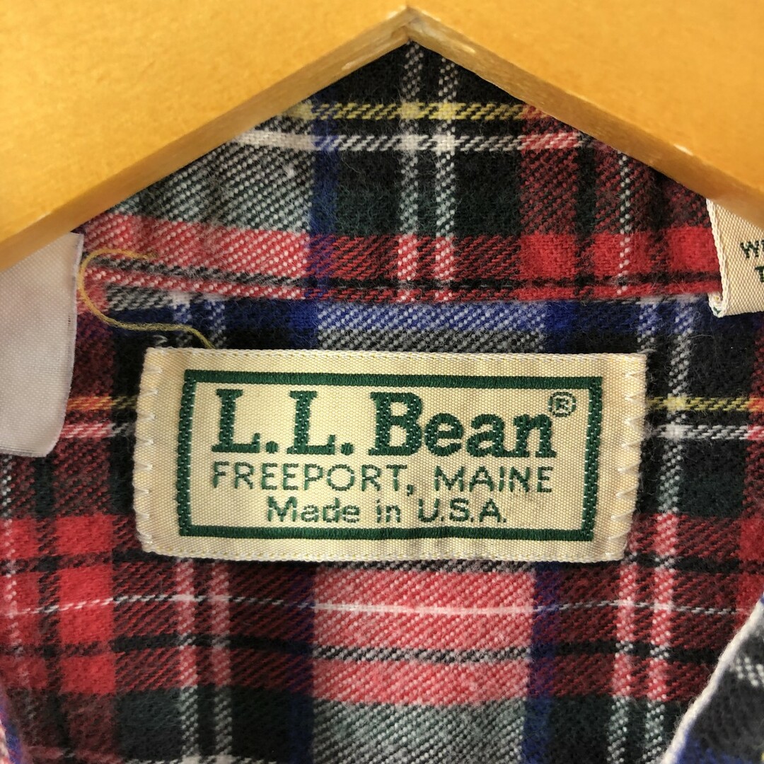 L.L.Bean(エルエルビーン)の古着 90年代 エルエルビーン L.L.Bean チェック柄 長袖 ボタンダウン ライトネルシャツ USA製 メンズXL ヴィンテージ /eaa368164 メンズのトップス(シャツ)の商品写真