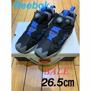 リーボック(Reebok)の✨新品✨Reebok リーボック インスタポンプヒューリー  ブラック　ブルー(スニーカー)