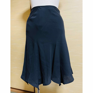 美品　状態考慮　スカート　PLATINA BY A.R 黒　フリルスカート(ひざ丈スカート)