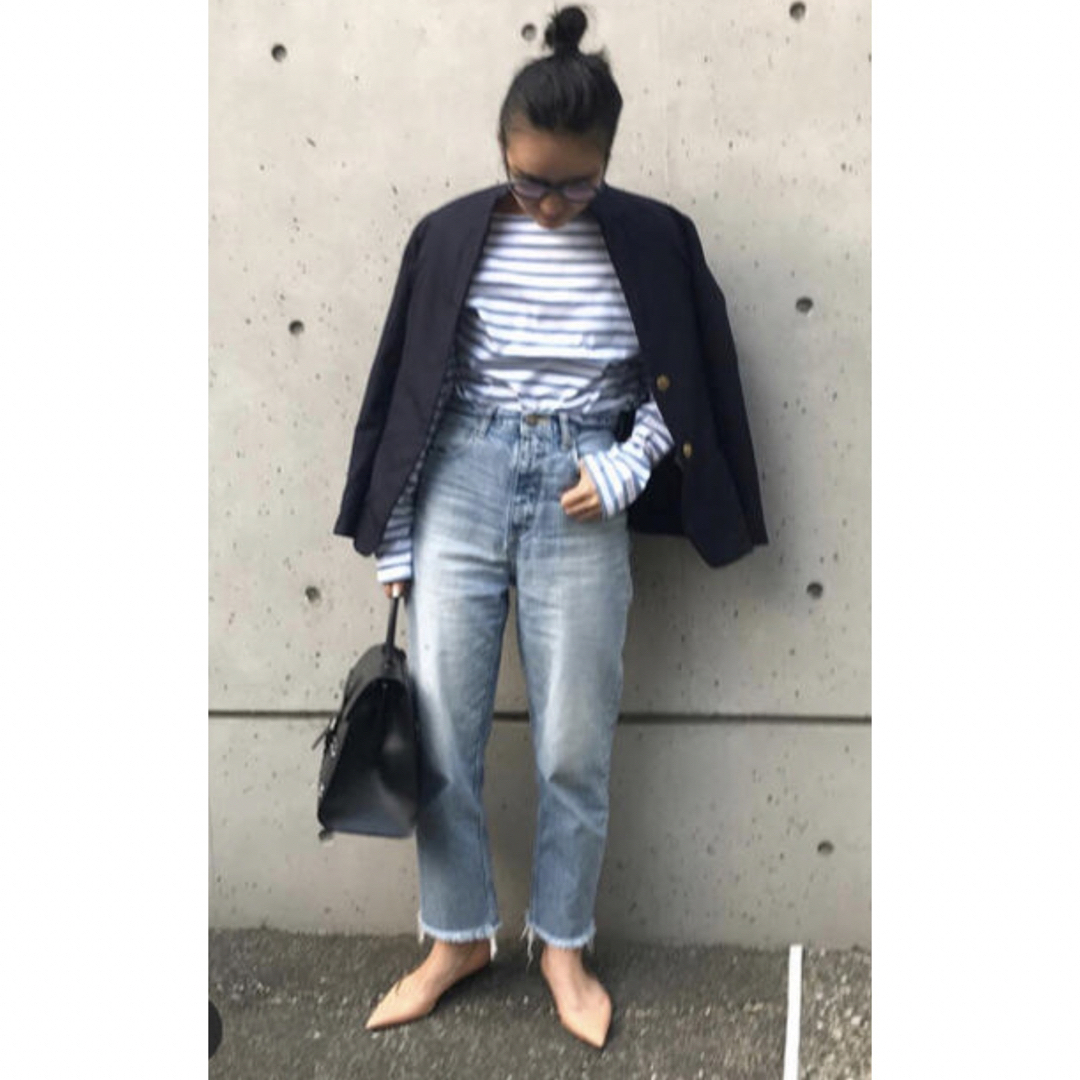 希少BLACK BY MOUSSY CAW LightBlueカットオフデニム