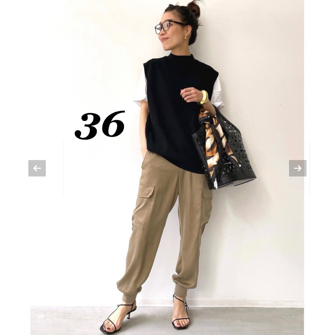 【L'Appartement 】フィブリルサテン カーゴパンツ36