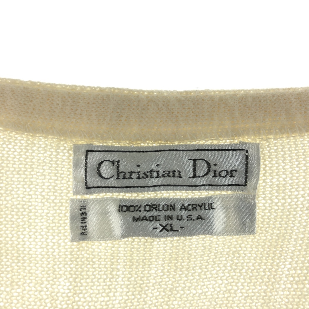 Christian Dior(クリスチャンディオール)の古着 80年代 クリスチャンディオール Christian Dior アクリルニットカーディガン USA製 メンズL ヴィンテージ /eaa371754 メンズのトップス(カーディガン)の商品写真