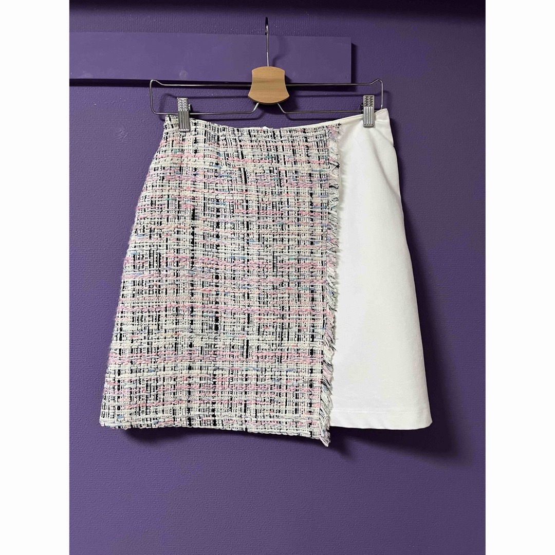 MAYSON GREY(メイソングレイ)のsocolla DENIM×ツイード ミニスカート レディースのスカート(ミニスカート)の商品写真