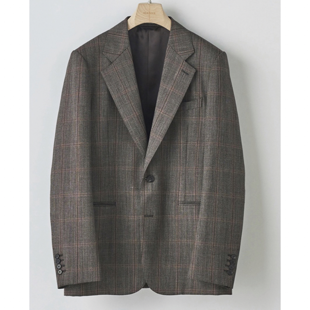 AURALEE(オーラリー)のAURALEE BLUEFACED WOOL CHECK JACKET メンズのジャケット/アウター(テーラードジャケット)の商品写真