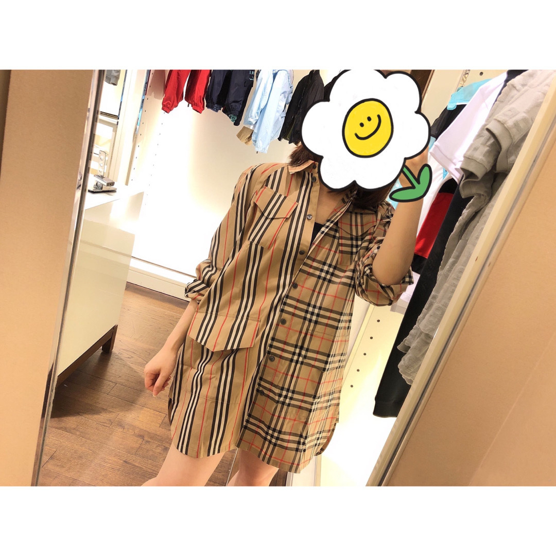 Burberry バーバリー シャツ ワンピース　ストライプ　チェック　12Y