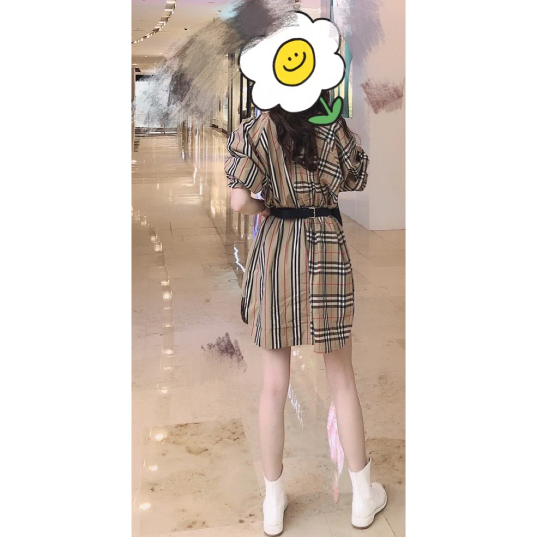 BURBERRY(バーバリー)のBurberry バーバリー シャツ ワンピース　ストライプ　チェック　12Y キッズ/ベビー/マタニティのキッズ服女の子用(90cm~)(ブラウス)の商品写真