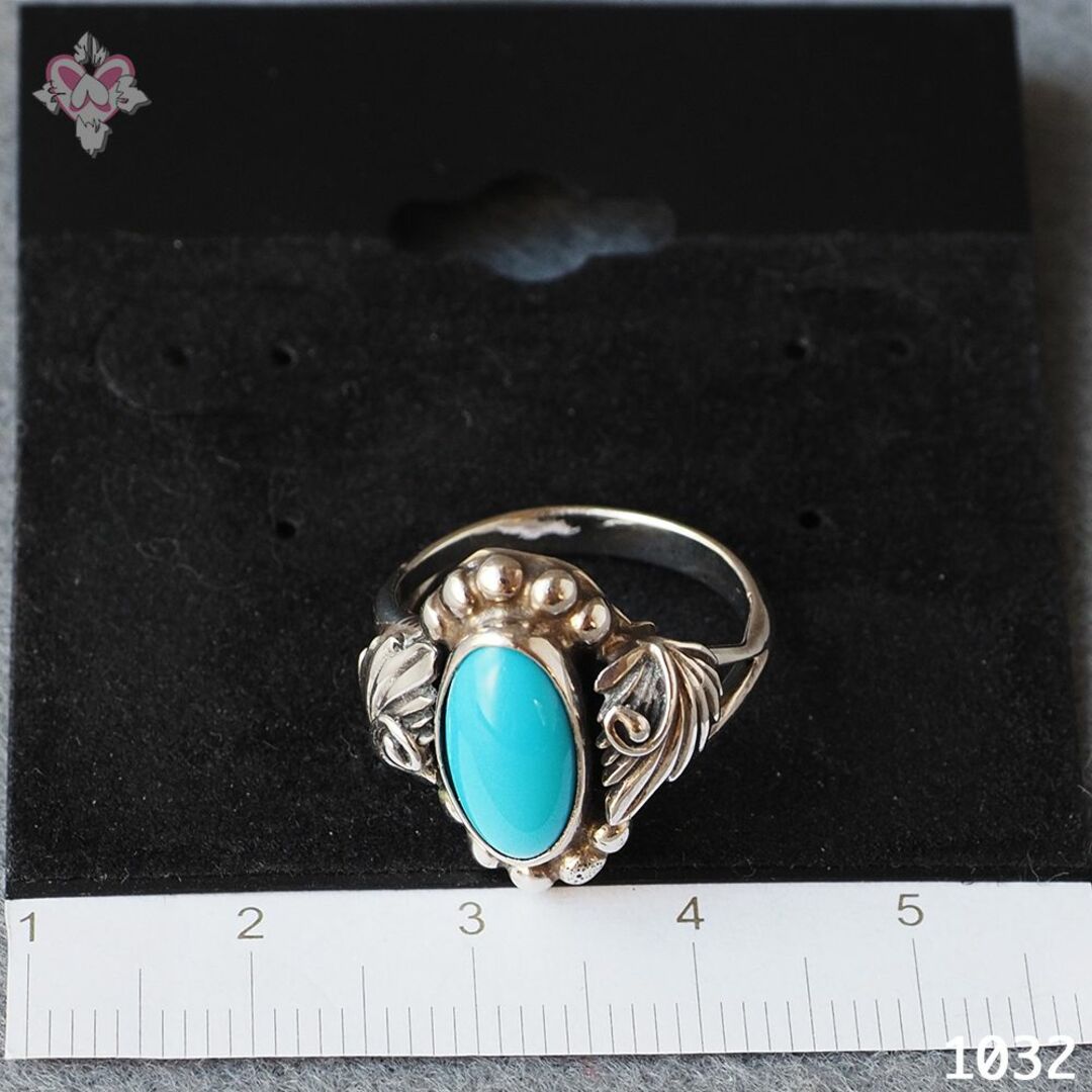 INDIAN JEWELRY - ターコイズ フェザー リング シルバー 925 INDIAN JEWELRY - ターコイズ フェザー リング シルバー 925