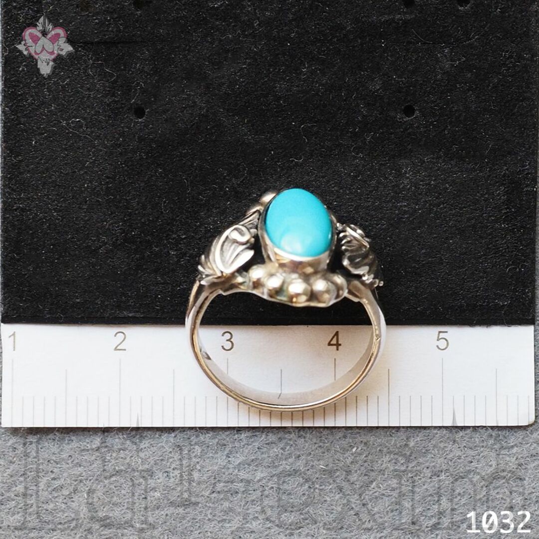 INDIAN JEWELRY - ターコイズ フェザー リング シルバー 925 INDIAN JEWELRY - ターコイズ フェザー リング シルバー 925
