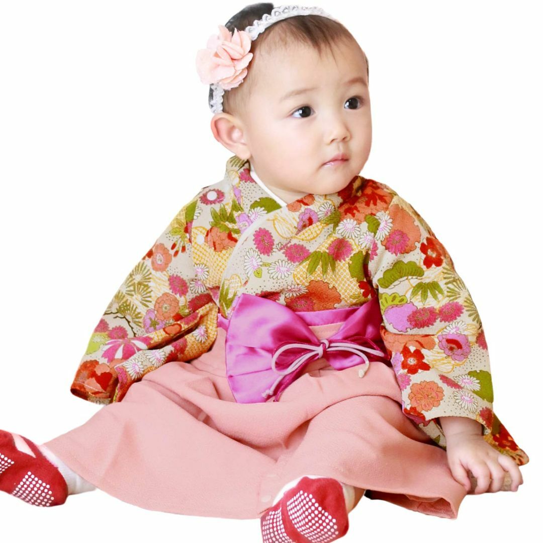 Sweet Mommy 袴 ロンパース ベビー 着物 カバーオール 日本製和柄ち