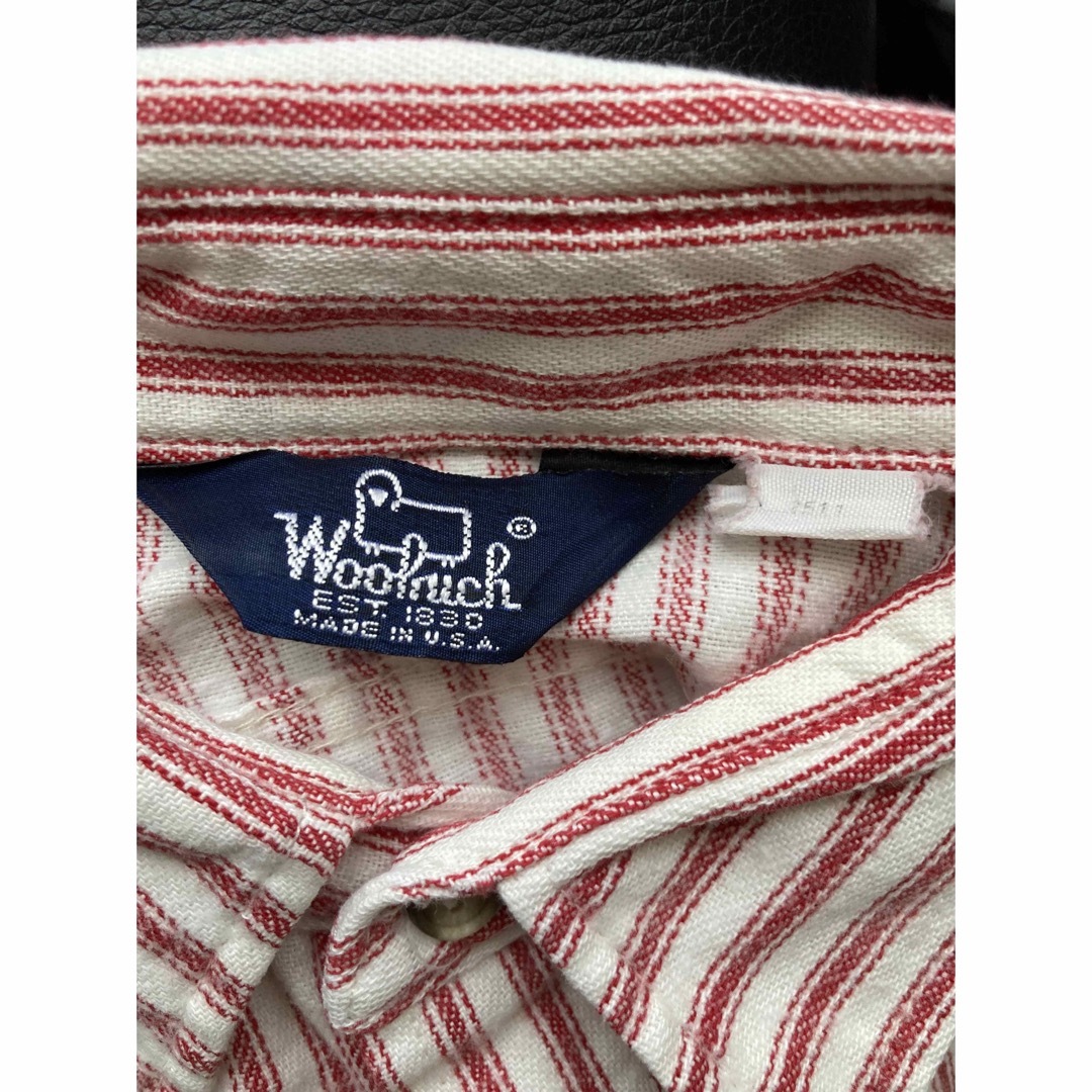 WOOLRICH ライトネルシャツ　ストライプシャツ　80's　USA製