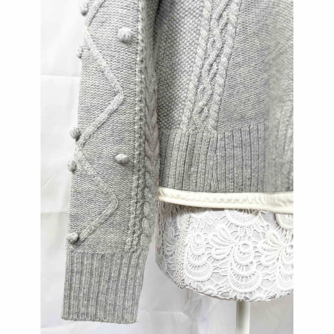 【極美品】sacai luck サカイラック ニット セーター グレー Mサイズ