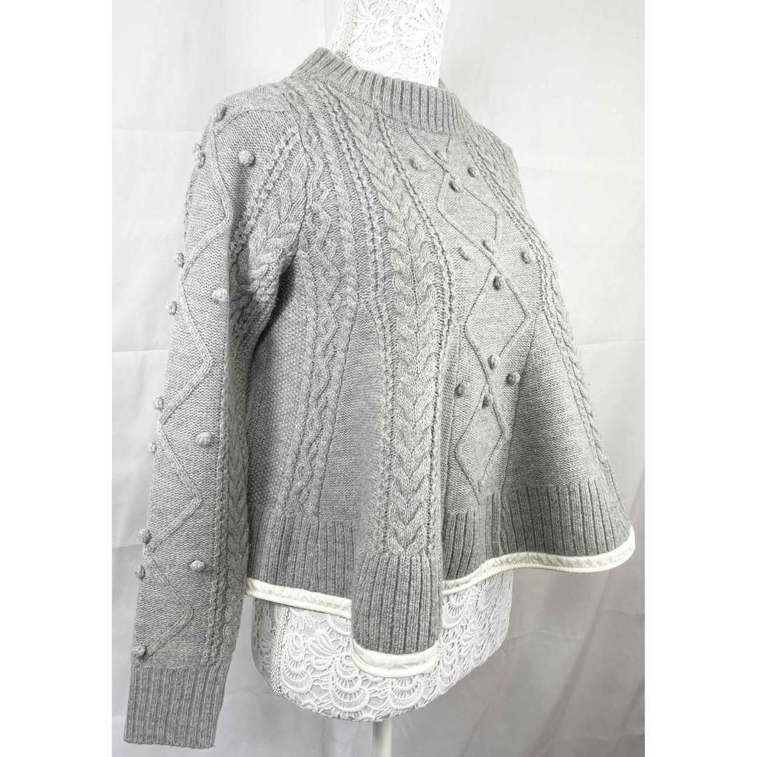 【極美品】sacai luck サカイラック ニット セーター グレー Mサイズ