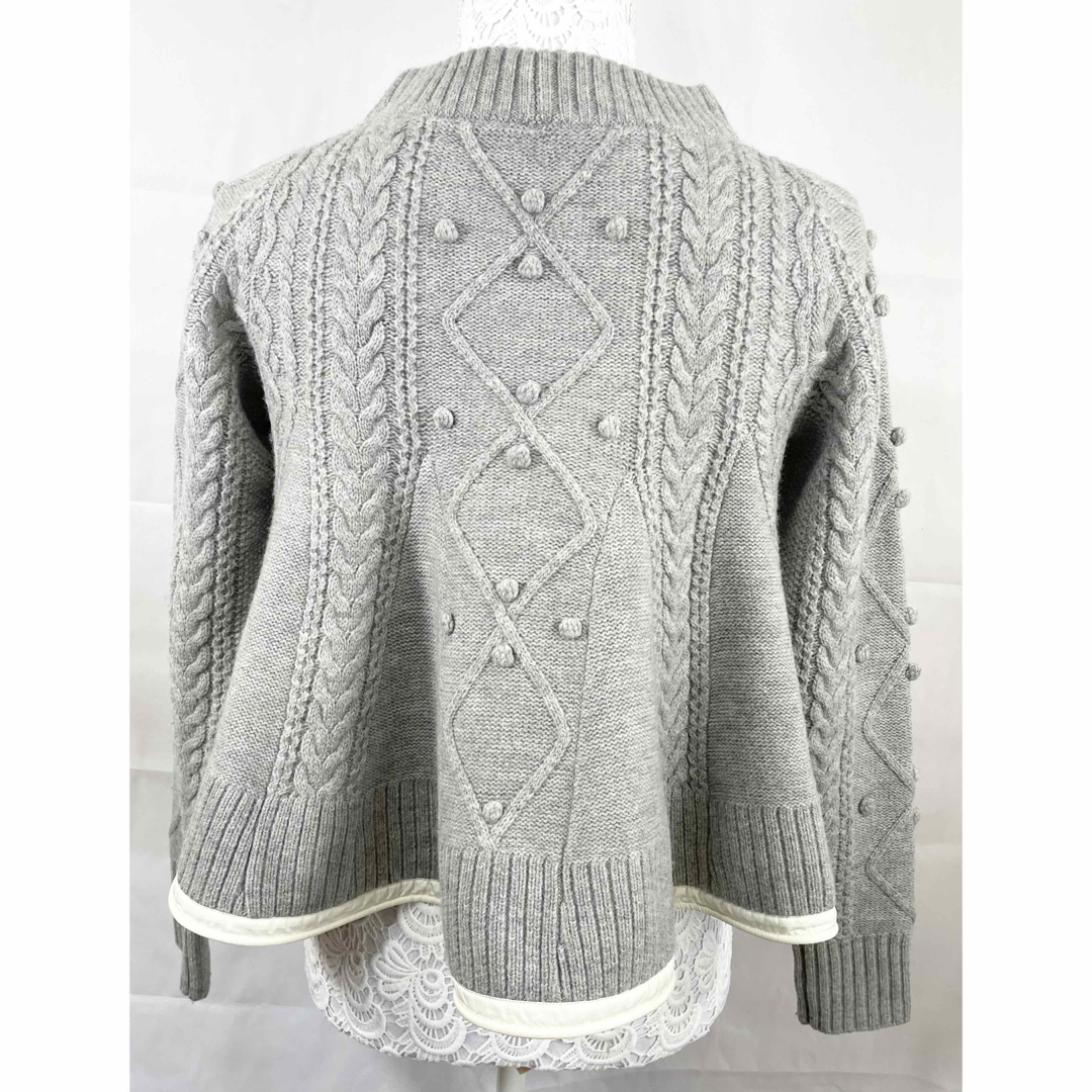 【極美品】sacai luck サカイラック ニット セーター グレー Mサイズ
