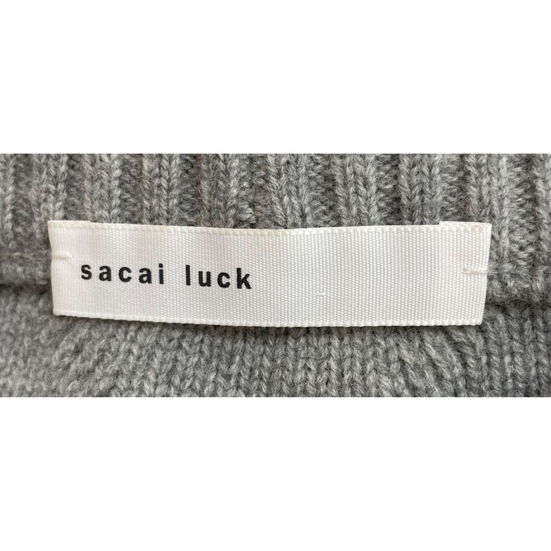 【極美品】sacai luck サカイラック ニット セーター グレー Mサイズ