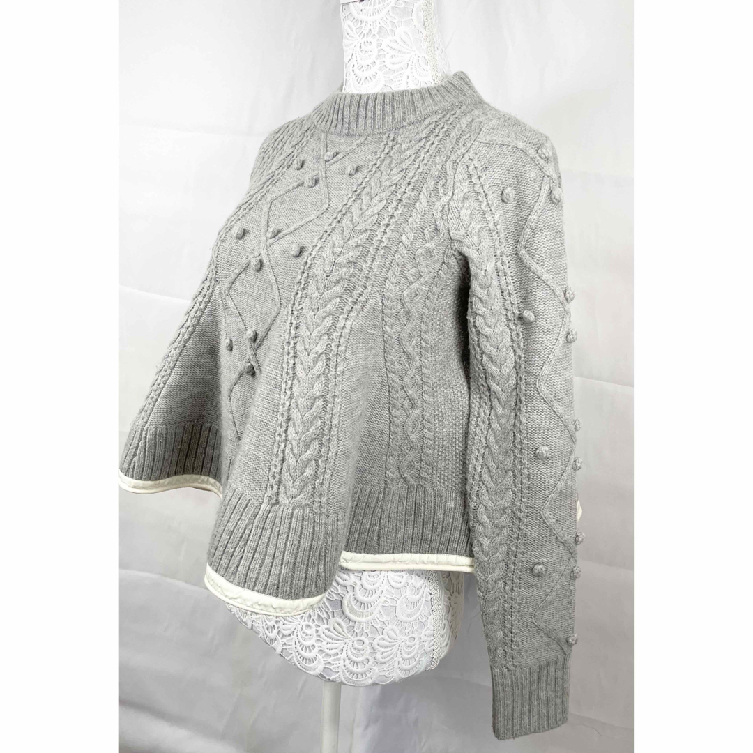 【極美品】sacai luck サカイラック ニット セーター グレー Mサイズ