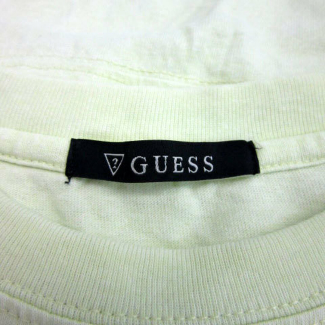 GUESS(ゲス)のゲス Tシャツ カットソー 長袖 ラウンドネック ロゴ S ライトグリーン 黄緑 メンズのトップス(Tシャツ/カットソー(七分/長袖))の商品写真