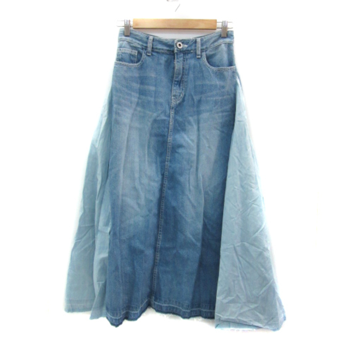 Anna Kerry(アンナケリー)のアンナケリー jeans デニムスカート フレアスカート カットオフ 26 水色 レディースのスカート(ロングスカート)の商品写真