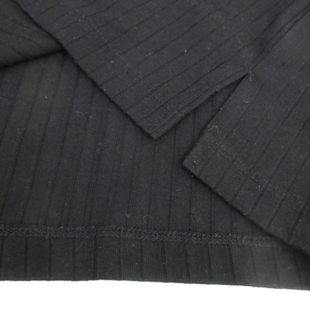 INED(イネド)のイネド INED カットソー リブ 長袖 ラウンドネック 無地 9 黒 ブラック レディースのトップス(カットソー(長袖/七分))の商品写真