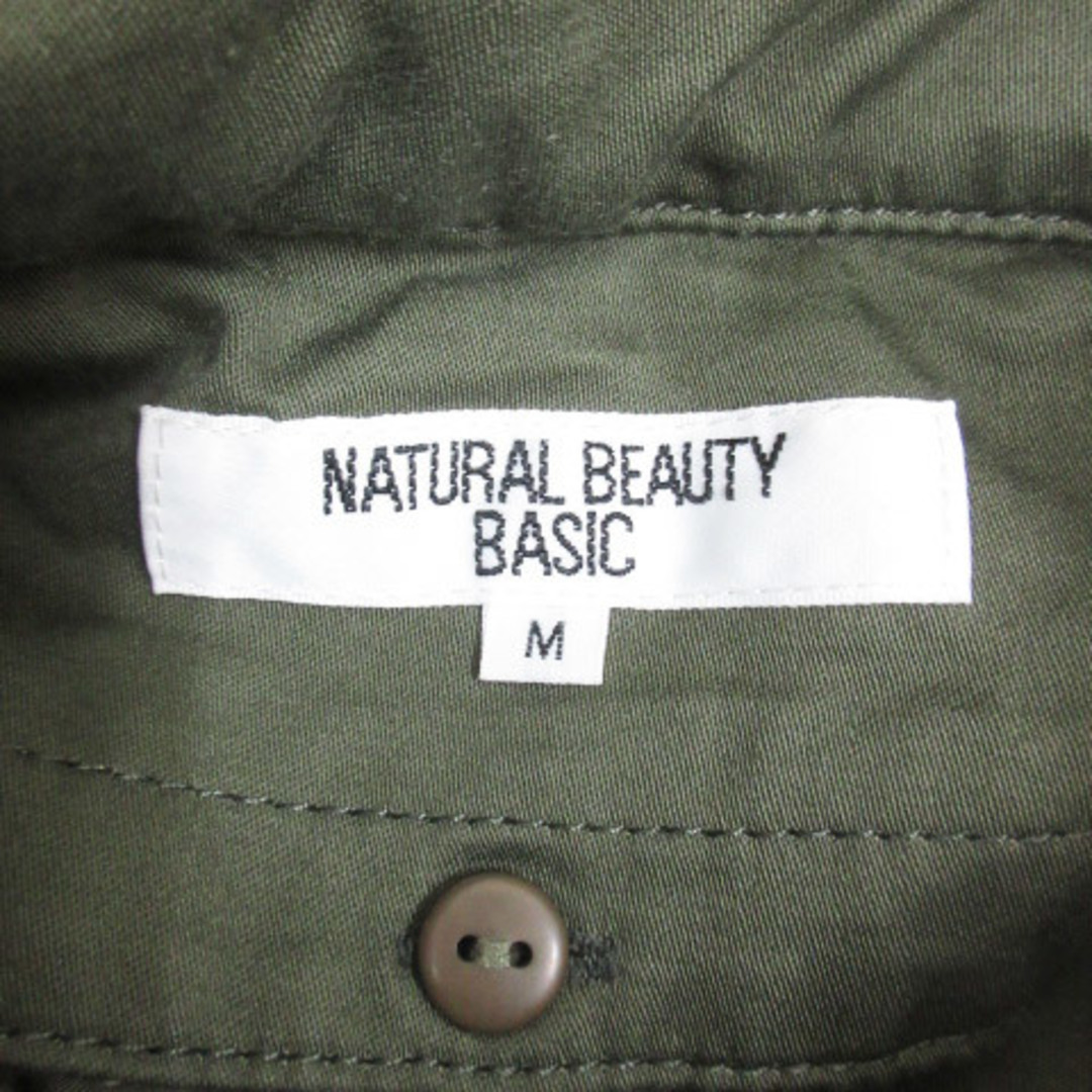 NATURAL BEAUTY BASIC(ナチュラルビューティーベーシック)のナチュラルビューティーベーシック ミリタリージャケット ミドル丈 M カーキ レディースのジャケット/アウター(ブルゾン)の商品写真