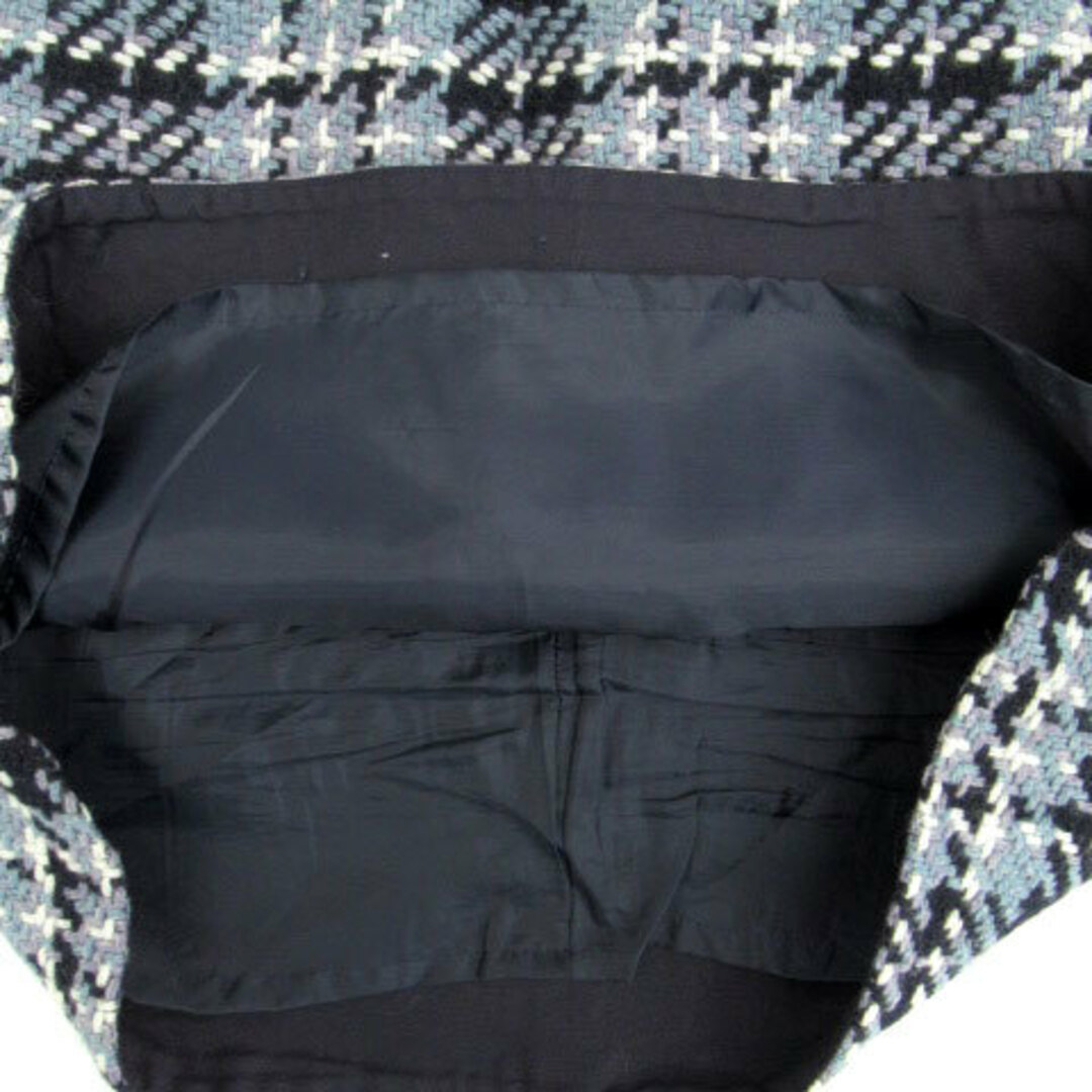 Rirandture(リランドチュール)のリランドチュール 台形スカート ミニ丈 チェック柄 ツイード ウール 1 紺 レディースのスカート(ミニスカート)の商品写真