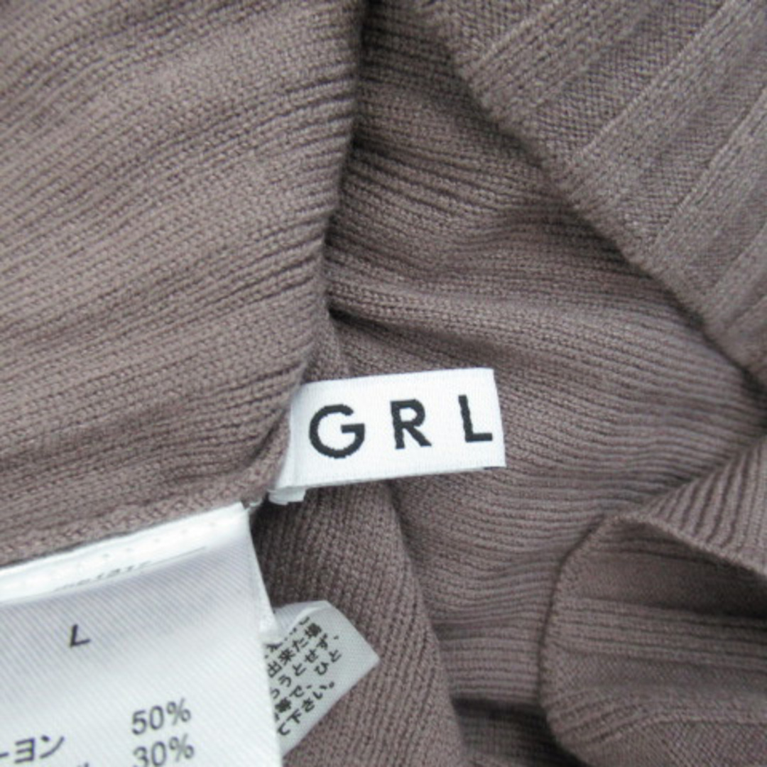 GRL(グレイル)のグレイル GRL ニットワンピース ロング丈 長袖 リブ L ダスティパープル レディースのワンピース(ロングワンピース/マキシワンピース)の商品写真