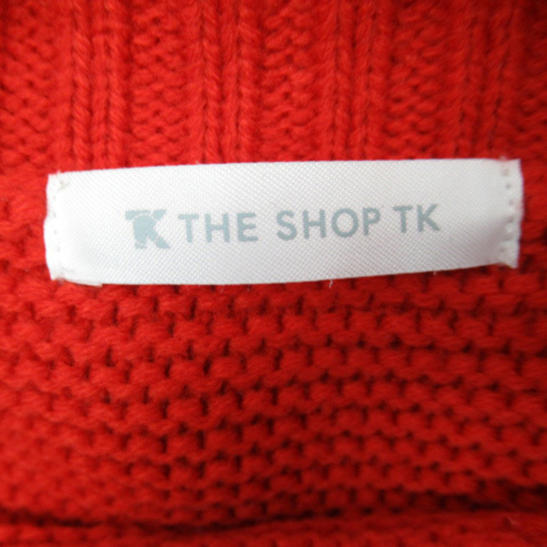 THE SHOP TK(ザショップティーケー)のザショップティーケー ニット セーター 長袖 ハイネック S 赤 ■MO レディースのトップス(ニット/セーター)の商品写真